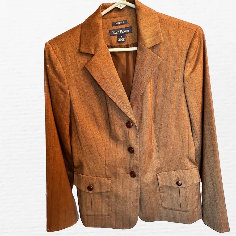 Evan Picone Brown Blazer Size 8